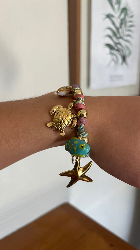 bracelet tissu chaine
