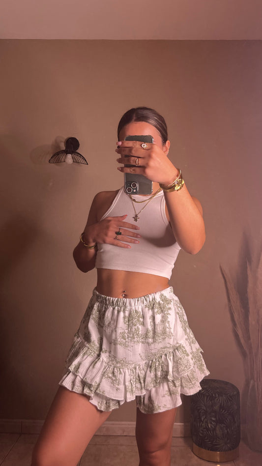 Jupe short Nazaré kaki